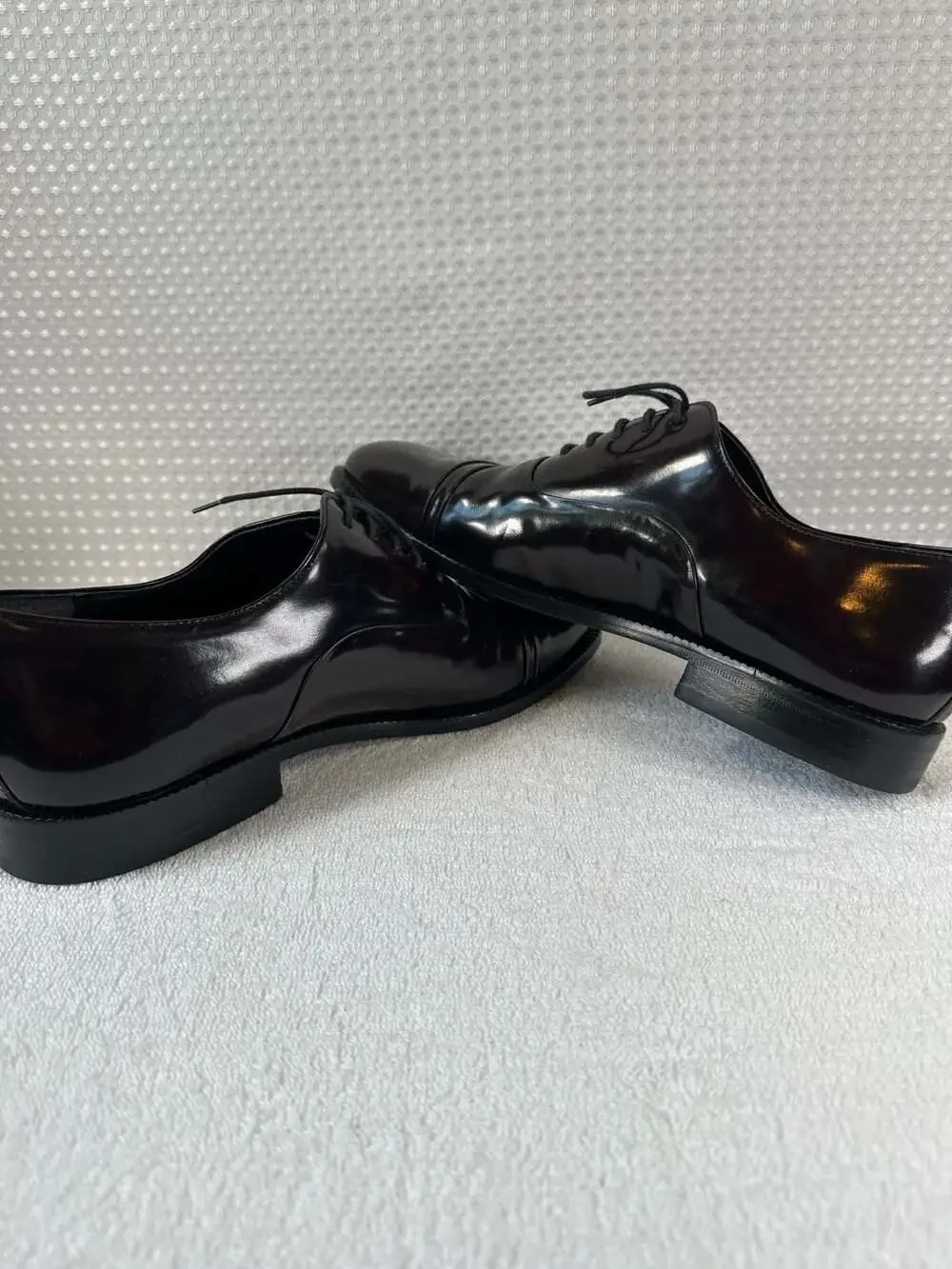 Premier by Rodolfo Valentino Burgundy Leather Cap Toe Oxford Shoes